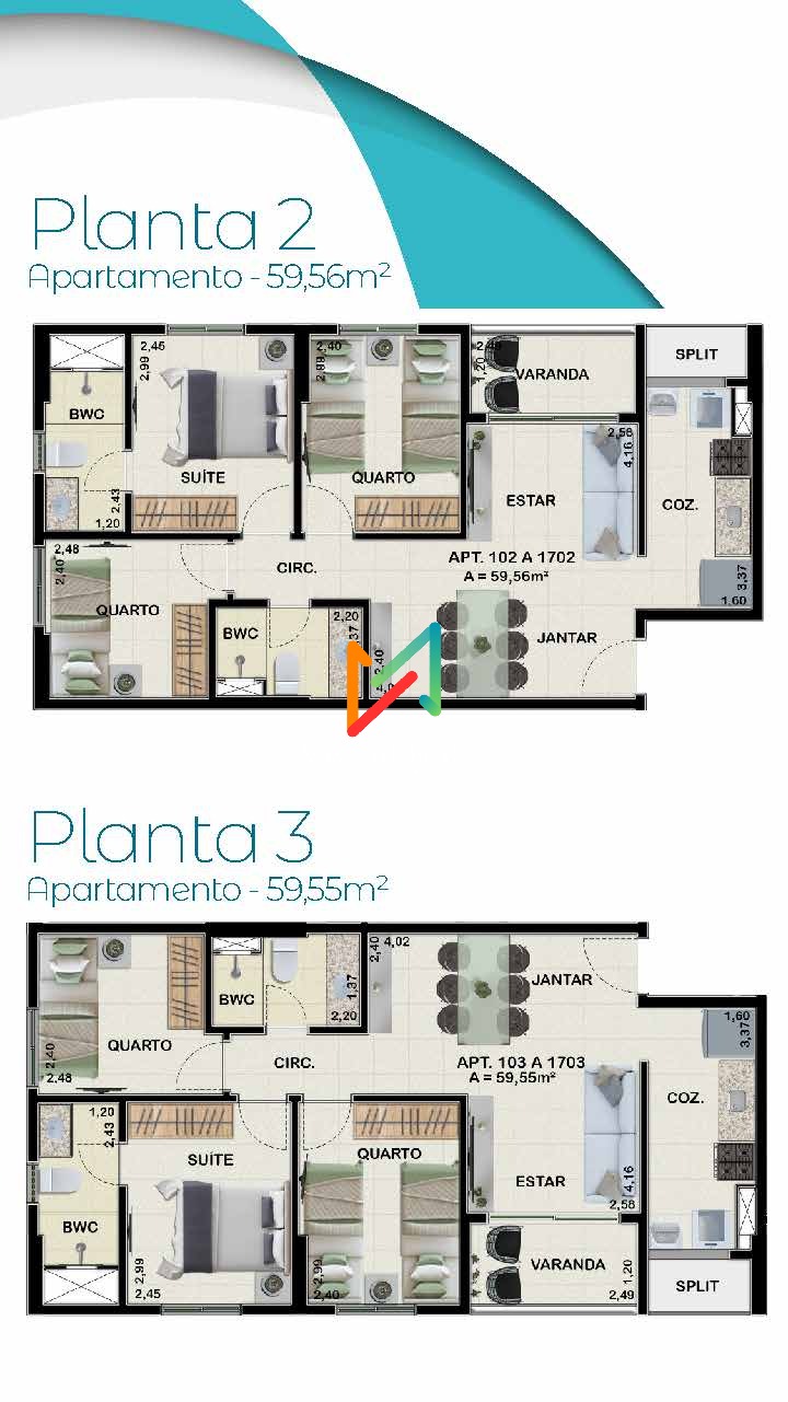 Apartamento à venda com 3 quartos, 59m² - Foto 15