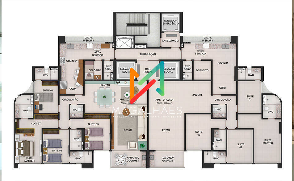 Apartamento à venda com 4 quartos, 166m² - Foto 16